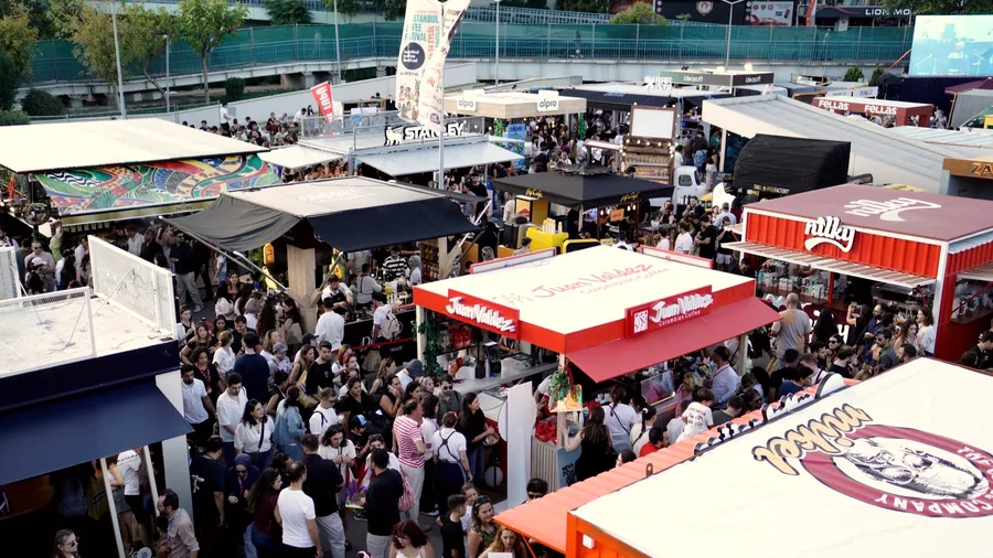 Coffee Festival ground in İstanbul, seen from above